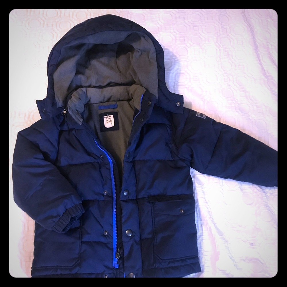 Toddler Gap coat navy blue sz 4T